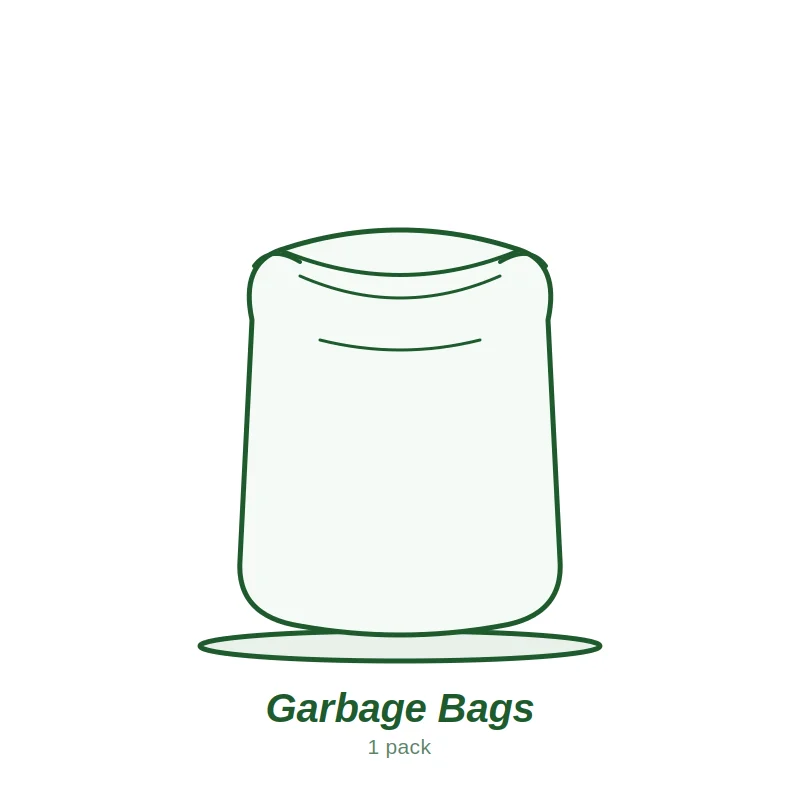 1 Pack of Garbage Bags