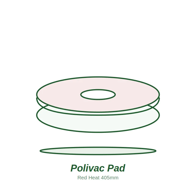 Polivac Pad Red Heat 405mm RED