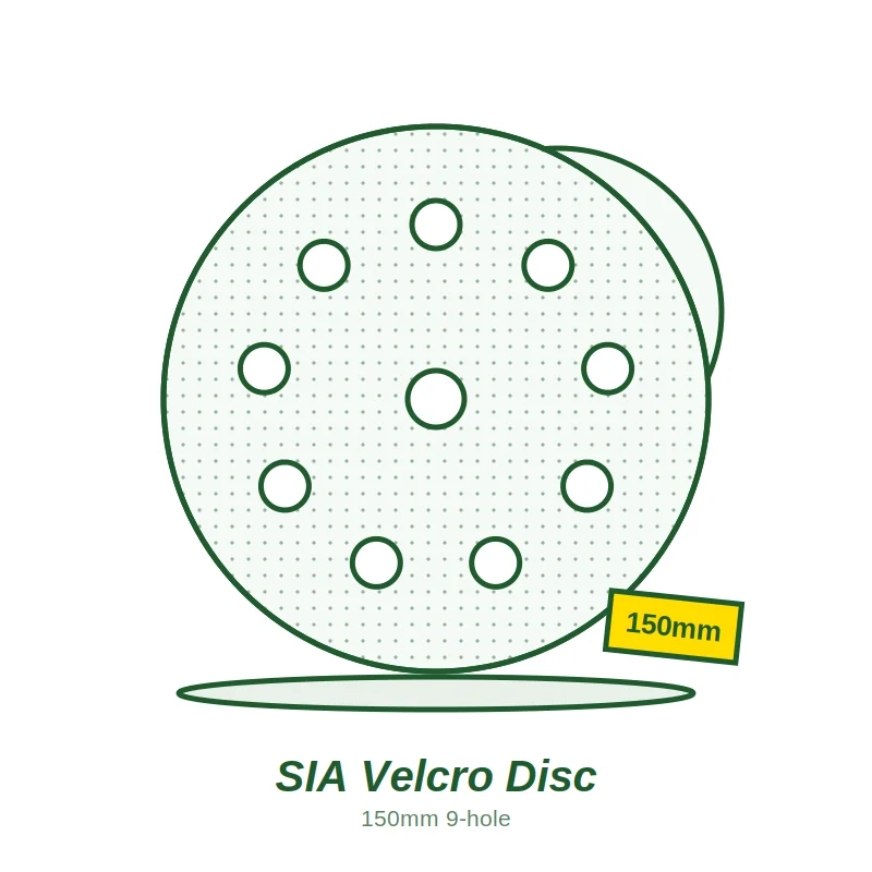 SIA 1815 Velcro Disc 150mm 9-Hole